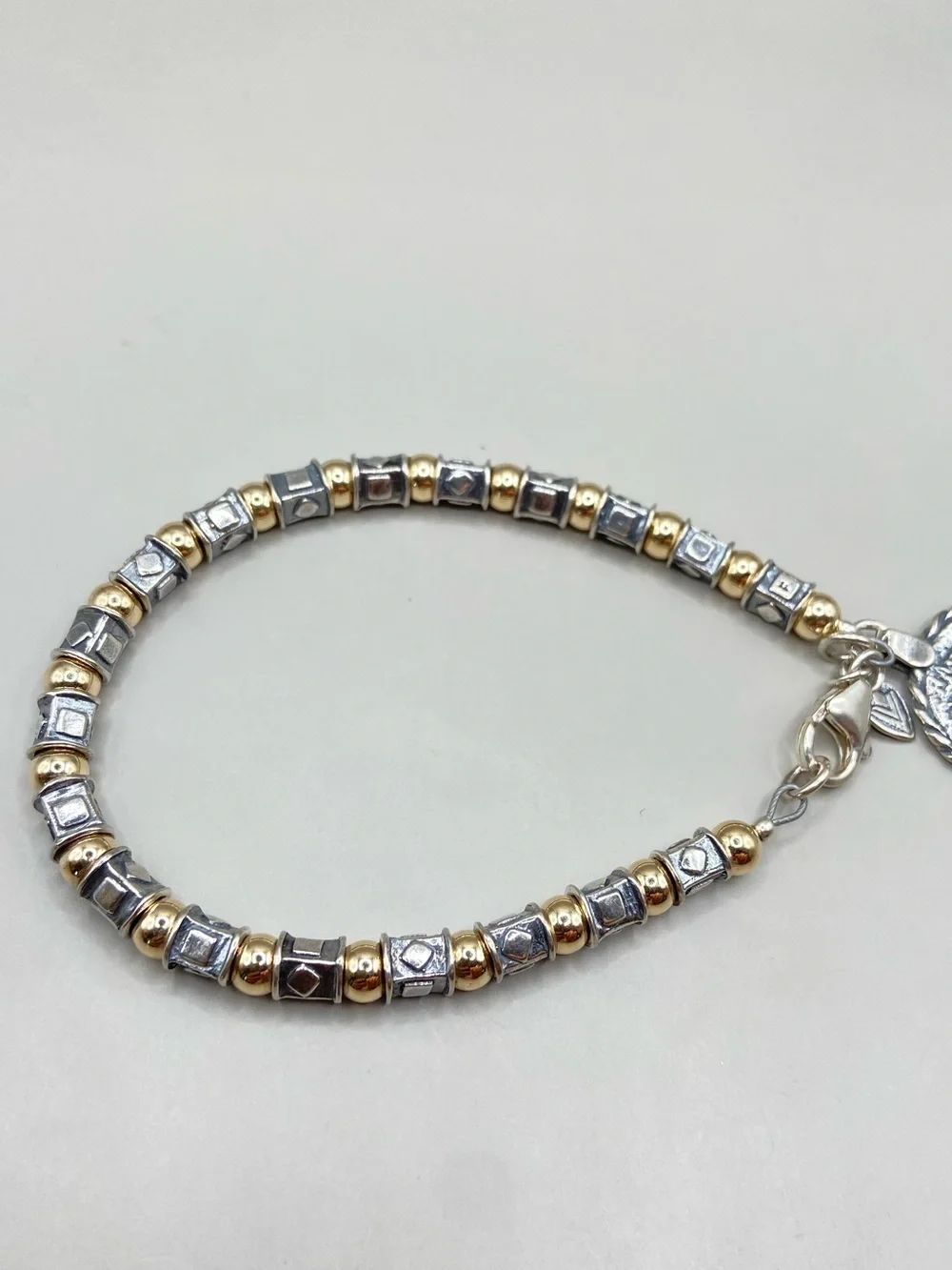 Silpada Sterling Silver 14K Gold Filled Roman Coin Bracelet B1582